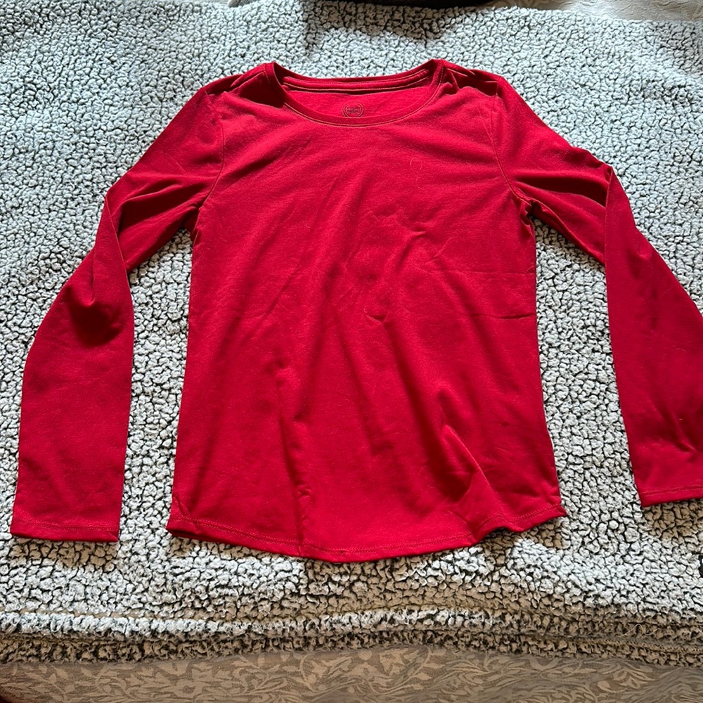 Wonder Nation, Boys Long Tee, Red, Medium, Rarely Worn